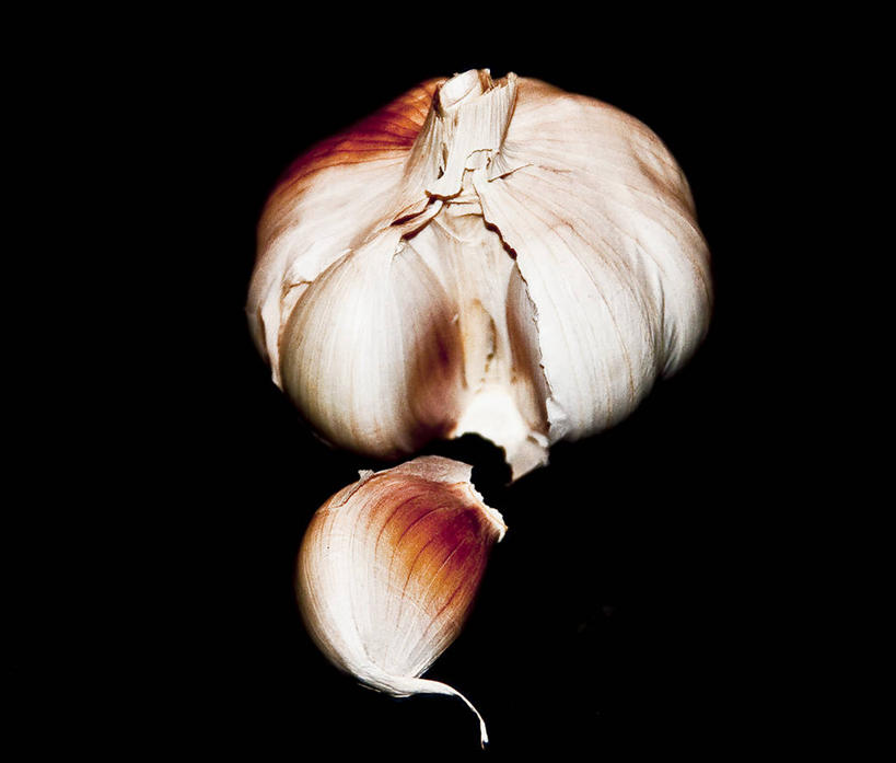 无人,横图,特写,英国,黑色背景,一个,摄影,单个,大蒜,彩图,影棚拍摄
