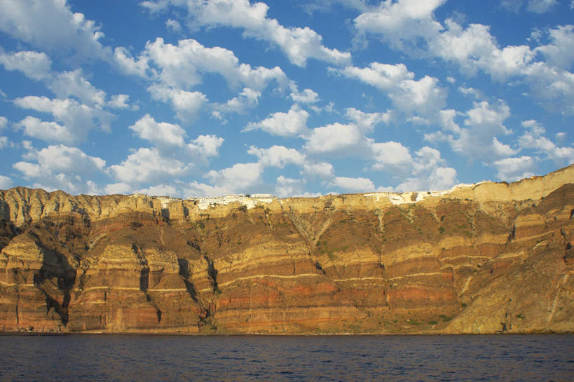 无人,横图,室外,白天,海洋,希腊,欧洲,乡村,悬崖,云,风景,天空,自然,摄影,基克拉迪群岛,圣托里尼岛,岩层,希腊共和国,基克拉泽斯群岛,岩石,彩图