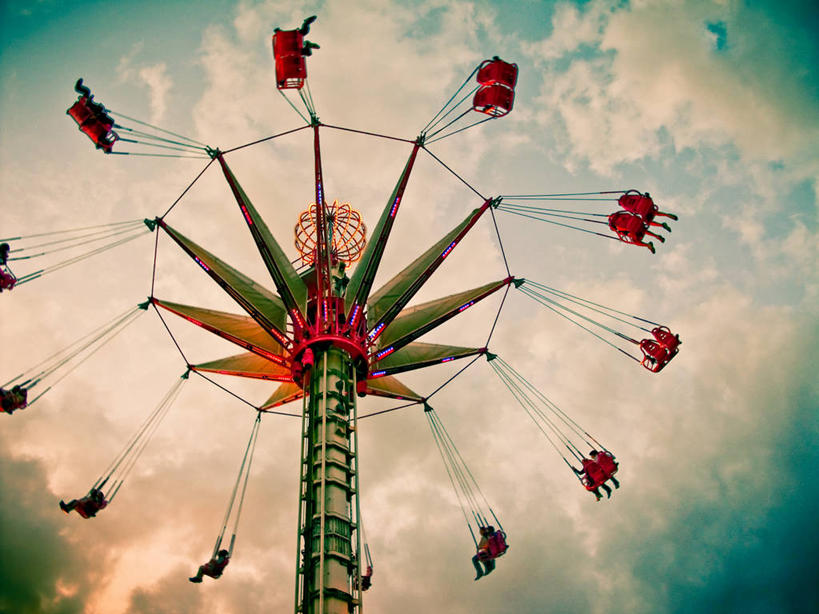 横图,室外,仰视,法国,巴黎,云,首都,许多人,旋转,天空,黄昏,夏天,一群人,摄影,杜乐丽花园,彩图,低角度拍摄