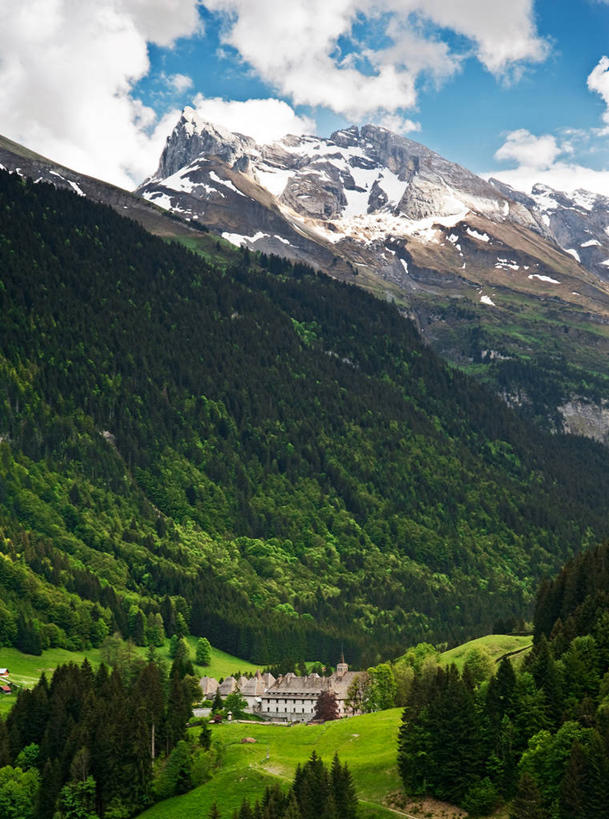 无人,竖图,室外,白天,美景,山,山脉,雪山,法国,景观,云,冬天,山谷,树,风景,自然,景色,寒冷,摄影,宁静,自然风光,上萨瓦,彩图