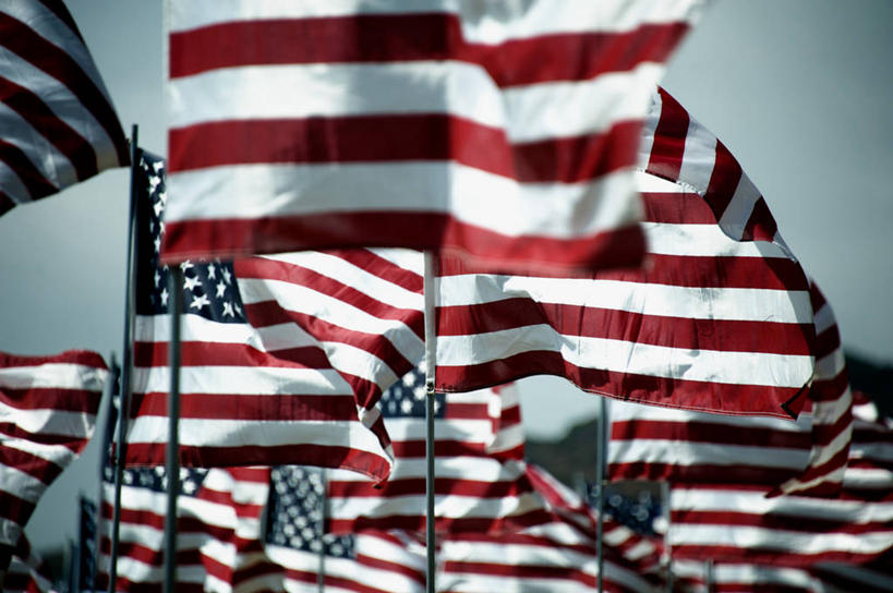 无人,横图,室外,白天,风,旗帜,美国,许多,很多,天空,美国国旗,摄影,加利福尼亚,身份,爱国主义,马里布,彩图