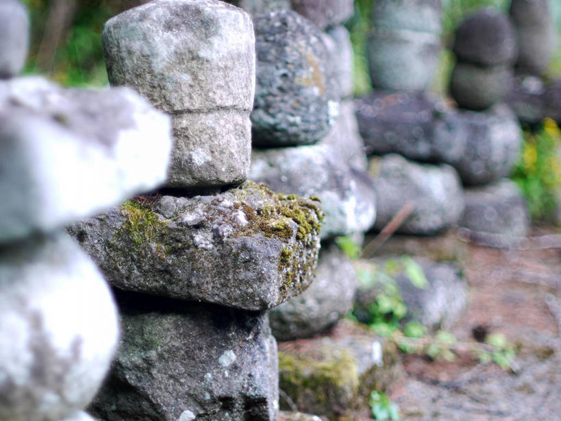 无人,横图,室外,白天,石头,日本,一排,日本文化,整齐,苔藓,排列,自然,摄影,队列,山梨县,岩石,彩图