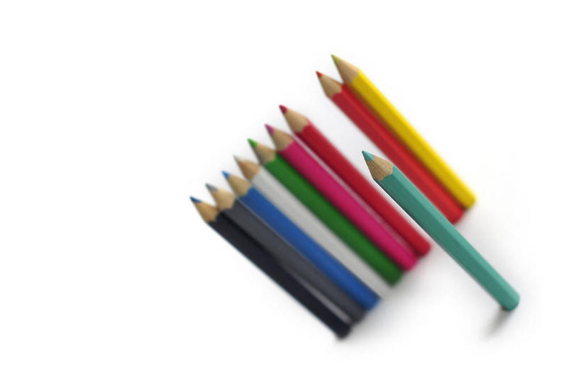 无人,横图,白色背景,英国,一排,整齐,排列,摄影,多样,队列,选择,美术工艺,彩图,影棚拍摄,彩色铅笔