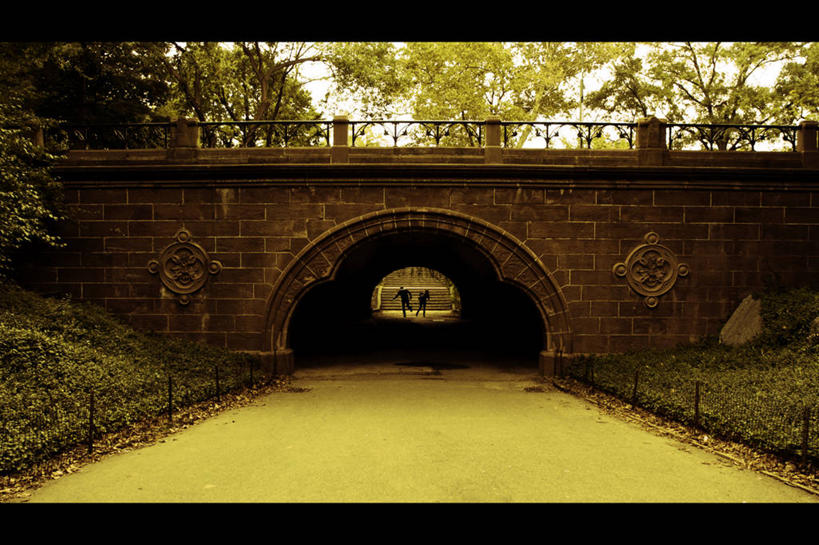 公园,栏杆,横图,室外,白天,建筑,纽约,美国,拱门,桥,联系,树,摄影,宁静,中央公园,纽约州,彩图