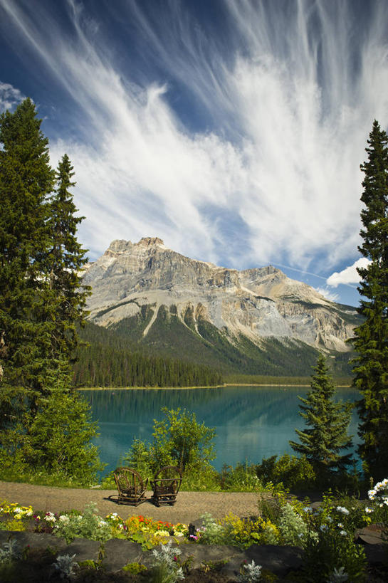 无人,竖图,室外,白天,美景,山脉,加拿大,反射,景观,云,树,风景,天空,自然,景色,摄影,宁静,自然风光,幽鹤国家公园,大不列颠哥伦比亚,彩图,翡翠湖