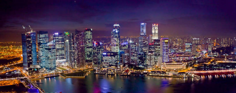 无人,横图,全景,室外,夜晚,度假,河流,美景,天际线,城市风光,城市,建筑,摩天大楼,新加坡,反射,景观,娱乐,天空,享受,休闲,景色,放松,摄影,照亮,彩图,滨海湾金沙酒店