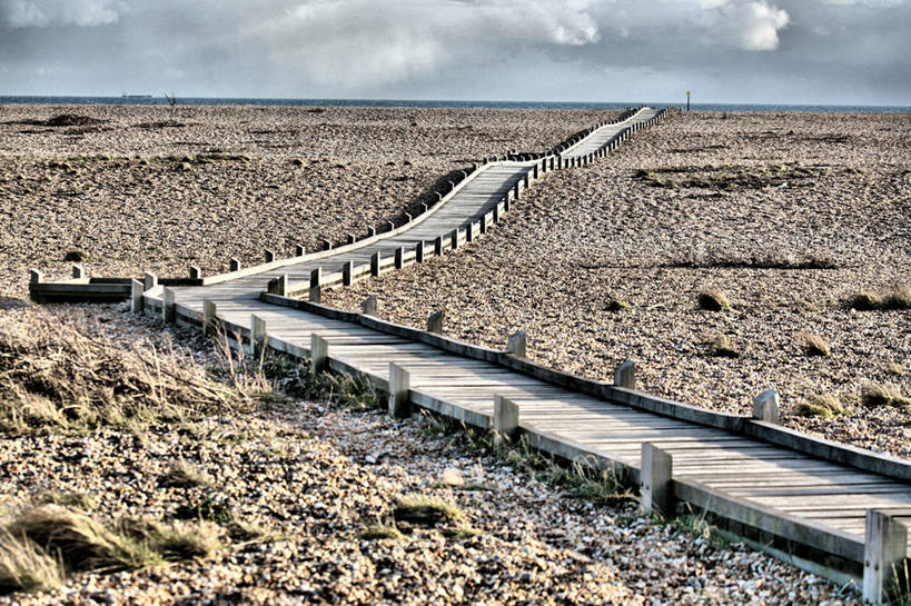 无人,横图,室外,白天,英国,木制,地形,云,天空,自然,鹅卵石,摄影,木板路,宁静,邓杰内斯蟹,海滩,彩图