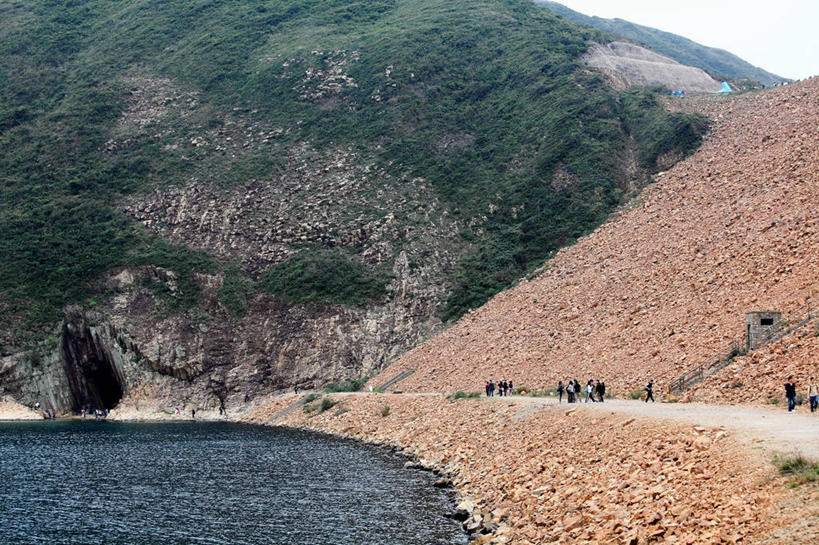 横图,室外,白天,山,水,路,香港,岛,天空,自然,摄影,宁静,沙砾,彩图