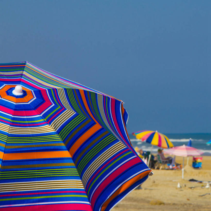 无人,方图,室外,特写,白天,海洋,美国,伞,雨伞,遮阳伞,阳伞,摄影,保护,太阳伞,万里无云,维吉尼亚,海滩,彩图