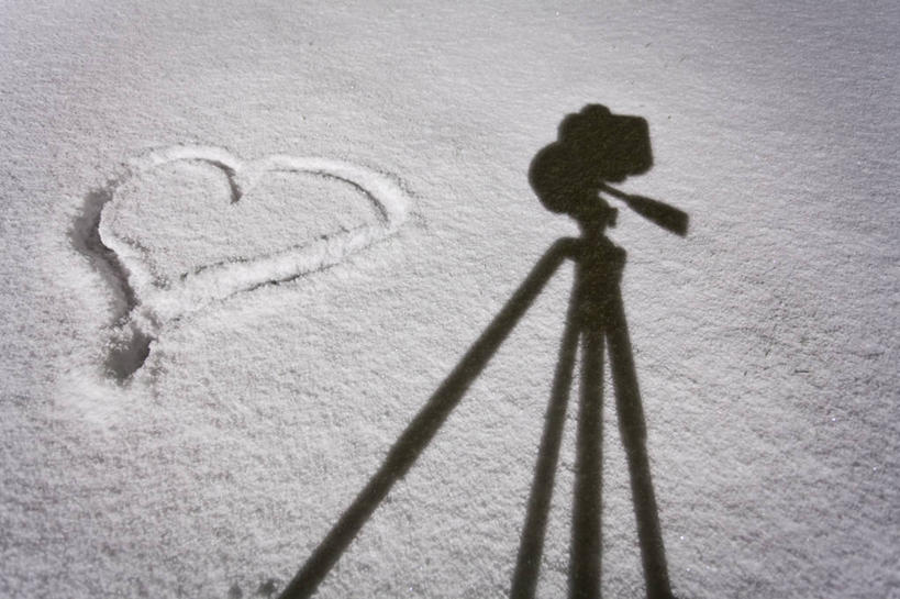 无人,横图,黑白,室外,白天,雪,荷兰,寒冷,摄影,三脚架,想法,心型,爱