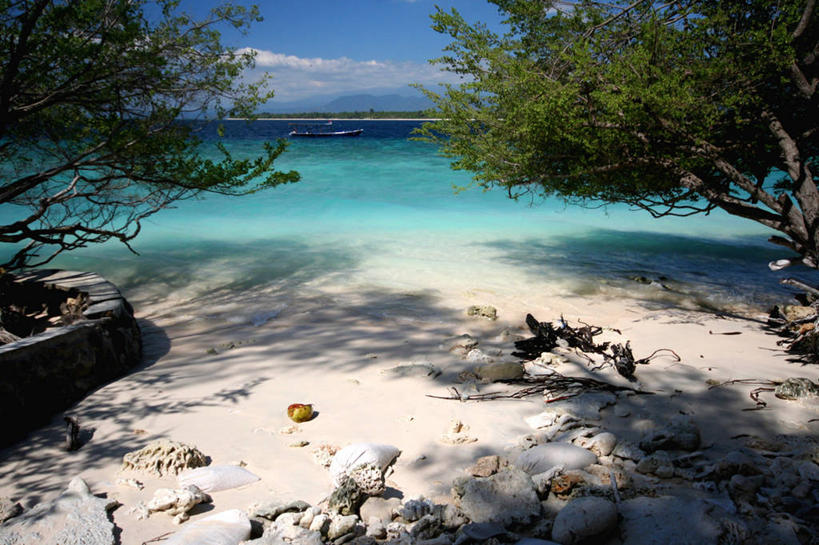 无人,横图,室外,白天,海洋,美景,印度尼西亚,沙子,岛,景观,树,风景,自然,景色,摄影,宁静,自然风光,龙目岛,海滩,彩图