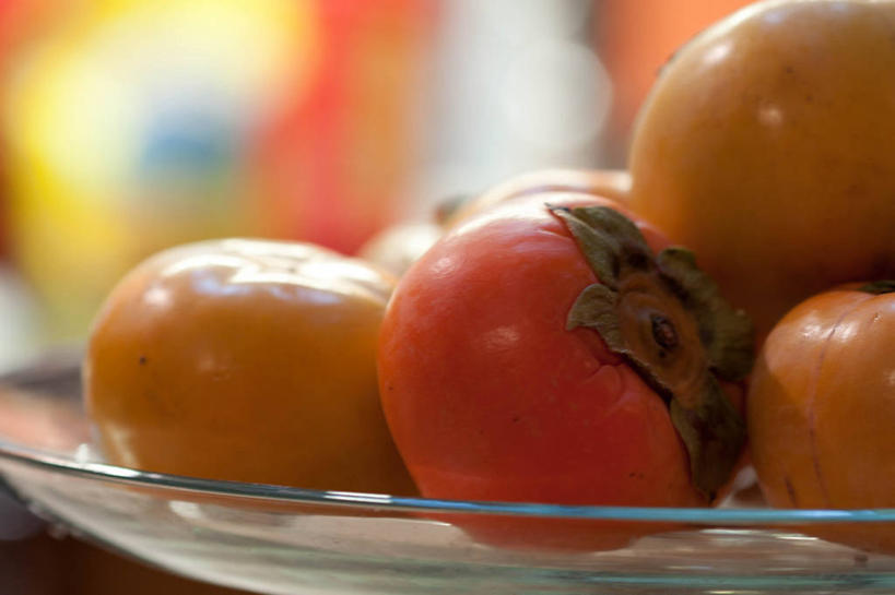 无人,横图,室内,特写,白天,柿子,水果,美国,饮食,盘子,摄影,清新,健康食物,玻璃杯,彩图