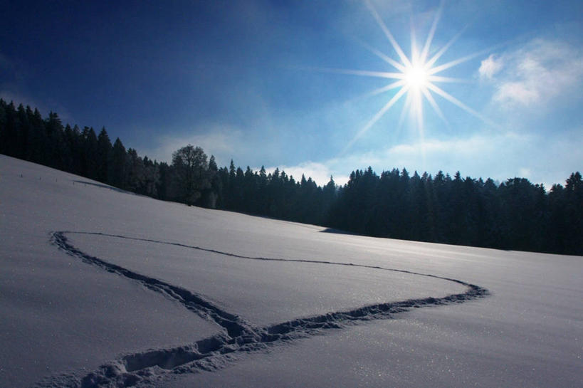 无人,横图,室外,白天,镜头眩光,美景,雪,日光,奥地利,景观,云,冬天,树,天空,自然,景色,寒冷,摄影,宁静,自然风光,想法,福拉尔贝格州,心型,彩图,爱