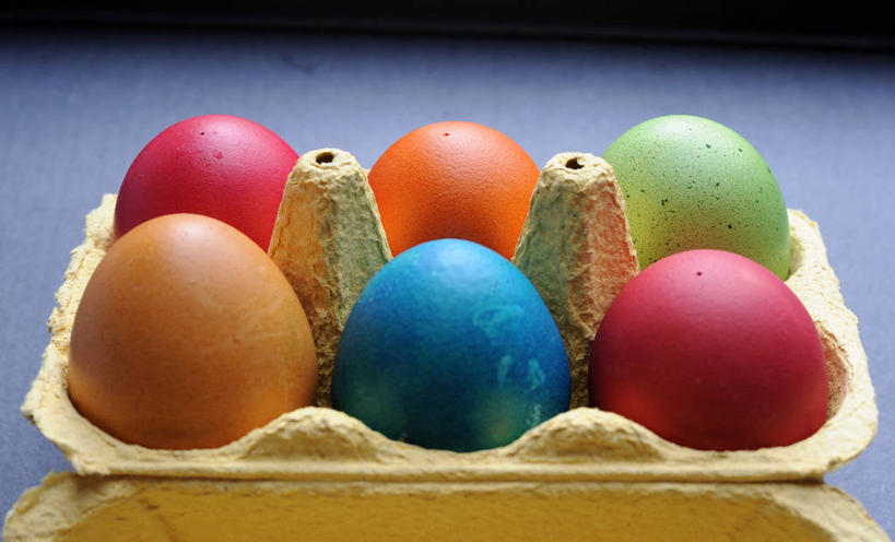 无人,横图,室内,特写,白天,德国,一排,庆祝,整齐,包装,排列,摄影,多样,队列,鸡蛋盒,复活节彩蛋,彩图