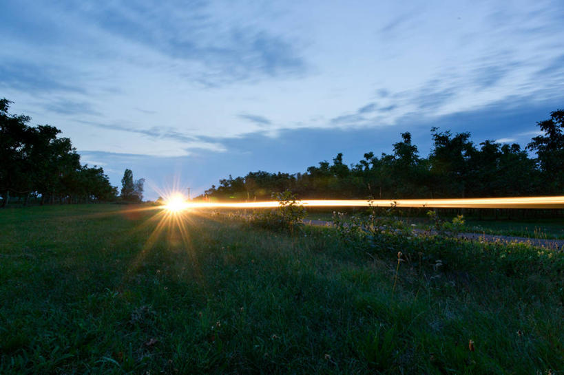 无人,横图,室外,白天,日光,法国,田地,云,树,绿色,天空,自然,黄昏,运输,摄影,车灯,宁静,彩图