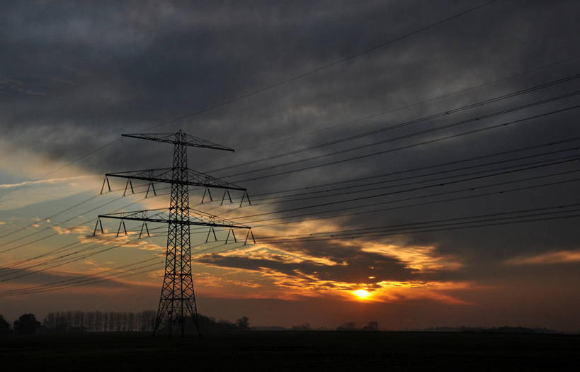 无人,横图,室外,日出,荷兰,电缆,云,塔,联系,天空,工业,摄影,能源,电,金属丝,格罗宁根,彩图,输电塔