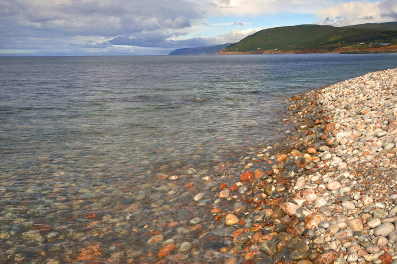 无人,横图,室外,白天,海洋,美景,山,加拿大,海岸线,景观,云,干净,风景,天空,自然,鹅卵石,景色,摄影,宁静,自然风光,新斯科舍,彩图,布雷顿角