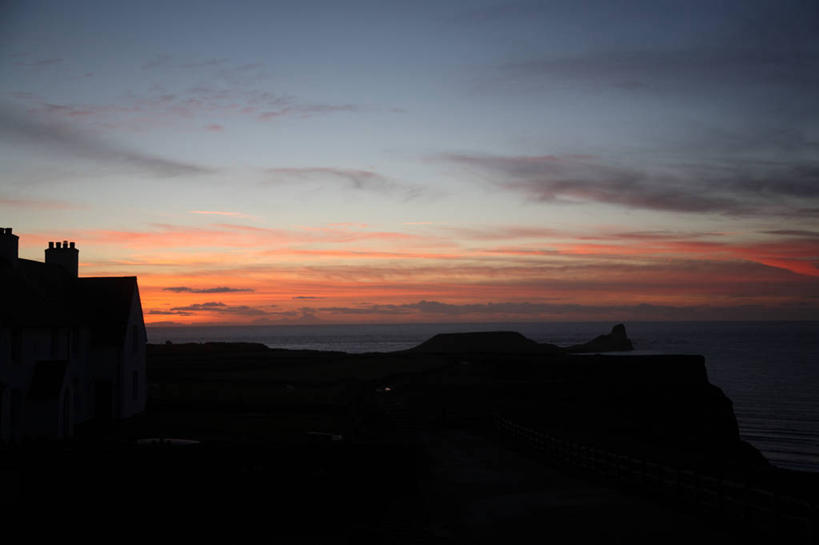 无人,横图,室外,美景,日落,英国,海岸线,景观,悬崖,云,风景,自然,景色,摄影,宁静,自然风光,剪影,威尔士,南威尔士,高尔半岛,彩图,斯旺西市