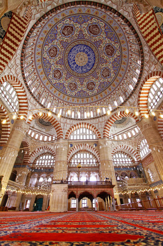 无人,竖图,室内,地毯,拱门,摄影,宗教,照亮,伊斯兰教,圆顶建筑,清真寺,美术工艺,埃迪尔内,塞利米耶清真寺,彩图