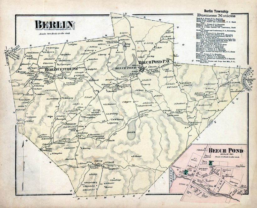 无人,横图,地图,城镇,历史,柏林,古董,宾夕法尼亚,彩图