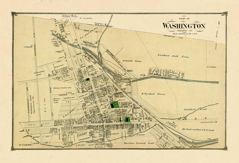 无人,横图,地图,城镇,首都,历史,古董,华盛顿特区,新泽西,彩图