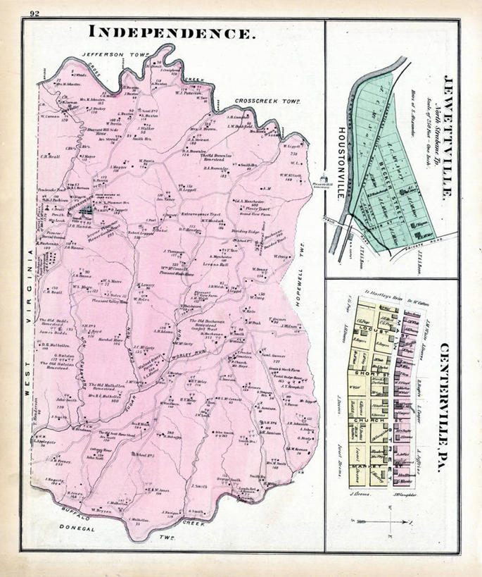 无人,竖图,地图,城镇,历史,独立,古董,宾夕法尼亚,彩图