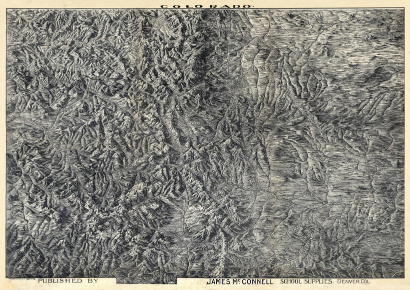 无人,横图,地图,历史,古董,科罗拉多州,彩图