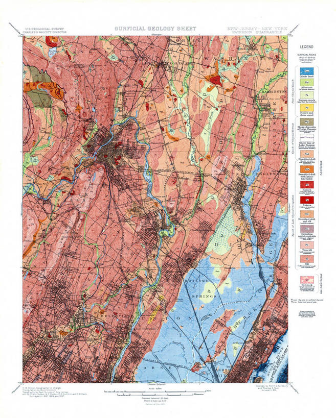无人,竖图,地图,历史,古董,纽约州,地质学,彩图