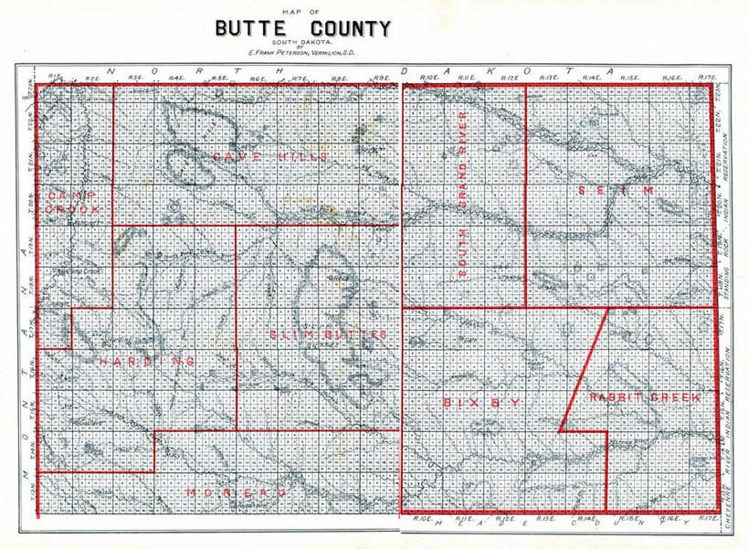 无人,横图,地图,历史,古董,南达科他州,彩图