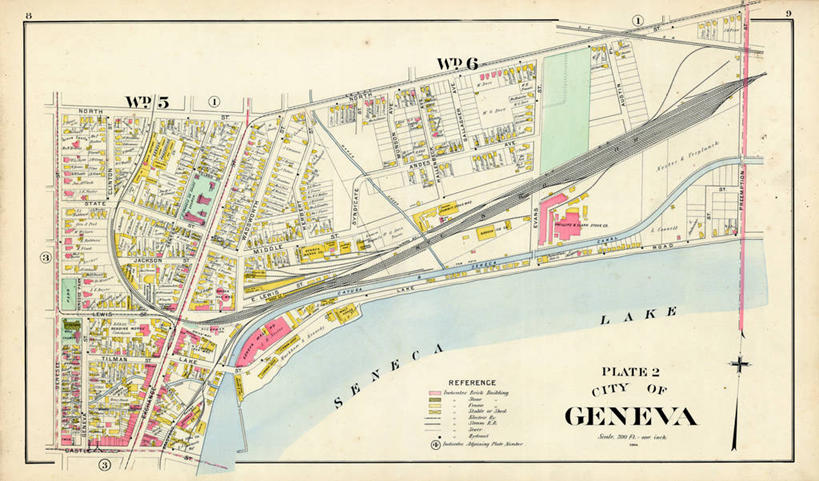 无人,横图,地图,城镇,历史,古董,纽约州,日内瓦,彩图