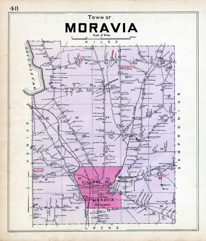 无人,竖图,地图,历史,古董,纽约州,摩拉维亚,彩图