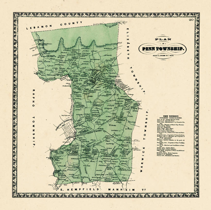 无人,横图,地图,正方形,历史,古董,宾夕法尼亚,彩图