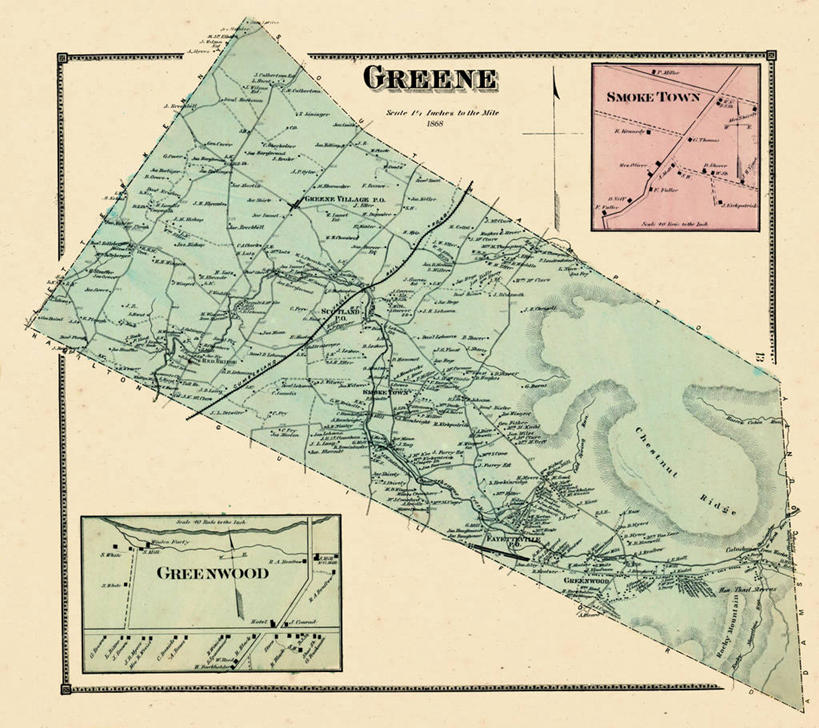 无人,吸烟,横图,地图,城镇,历史,古董,宾夕法尼亚,彩图