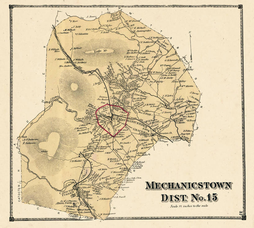 无人,横图,地图,历史,古董,马里兰,彩图