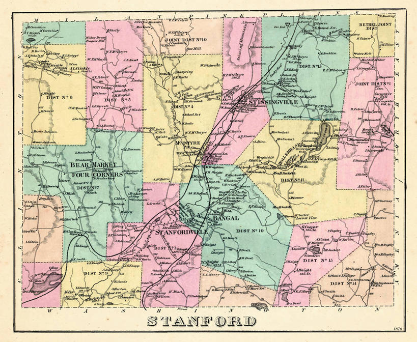 无人,横图,地图,历史,古董,纽约州,斯坦福,彩图