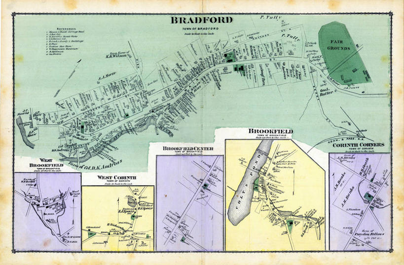 无人,横图,地图,美国,城镇,历史,古董,北美,北美洲,美洲,佛蒙特州,佛蒙特,绿岭之州,北亚美利加洲,亚美利加洲,科林斯湾,彩图,美利坚合众国