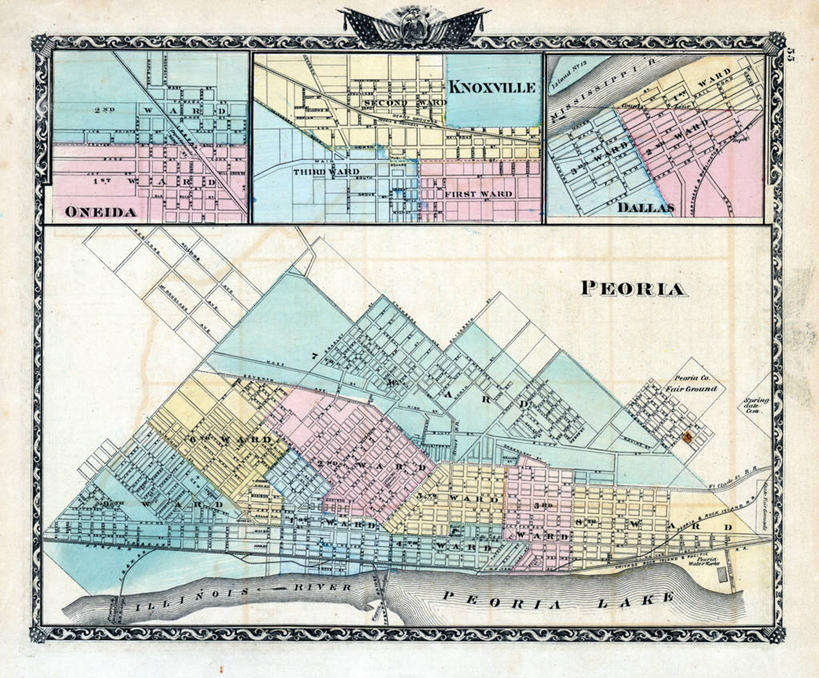 无人,横图,地图,美国,城镇,历史,古董,北美,北美洲,美洲,伊利诺斯州,田纳西州,达拉斯市,北亚美利加洲,亚美利加洲,田纳西,志愿之州,诺克斯县,彩图,县治,诺克斯维尔,美利坚合众国