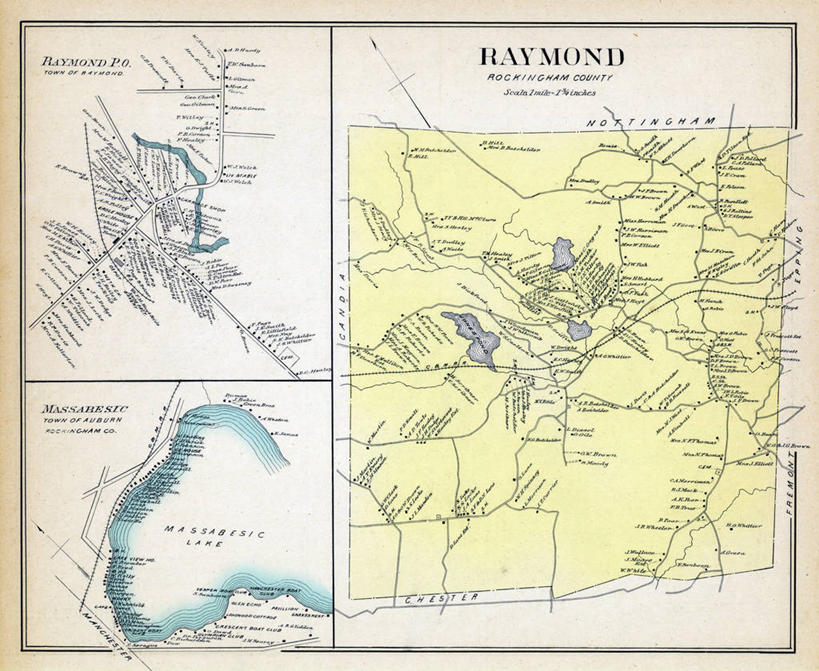 无人,横图,地图,美国,城镇,历史,古董,北美,北美洲,美洲,新罕布什尔州,北亚美利加洲,亚美利加洲,新罕布什尔,新罕布夏州,花岗岩州,花冈岩之州,滑雪之州,新英格兰,纽英仑,彩图,雷蒙德,美利坚合众国