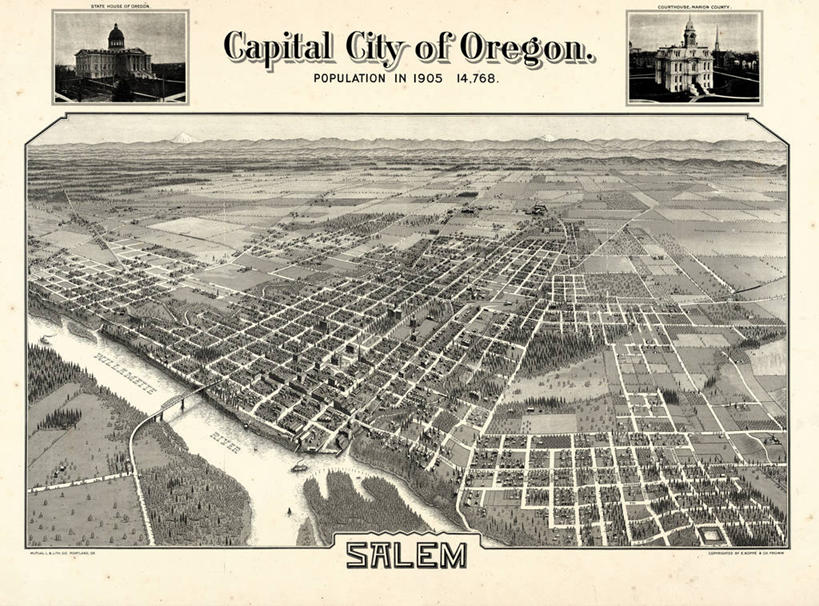 无人,横图,俯视,地图,历史,古董,俄勒冈州,彩图,高角度拍摄