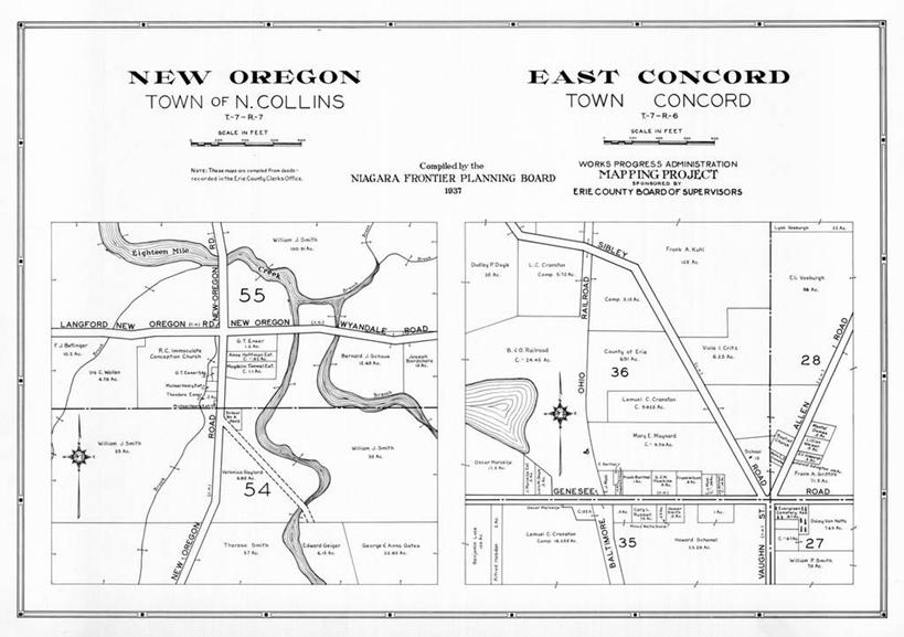 无人,横图,地图,城镇,北,历史,古董,纽约州,康科德,彩图