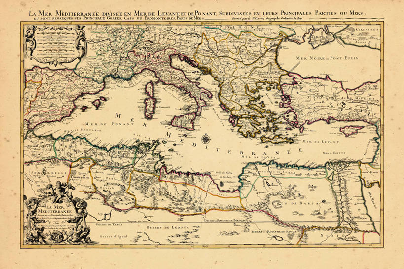 无人,横图,地图,欧洲,历史,古董,彩图