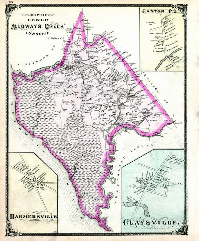 无人,竖图,地图,城镇,历史,古董,新泽西,塞伦,彩图,地图学