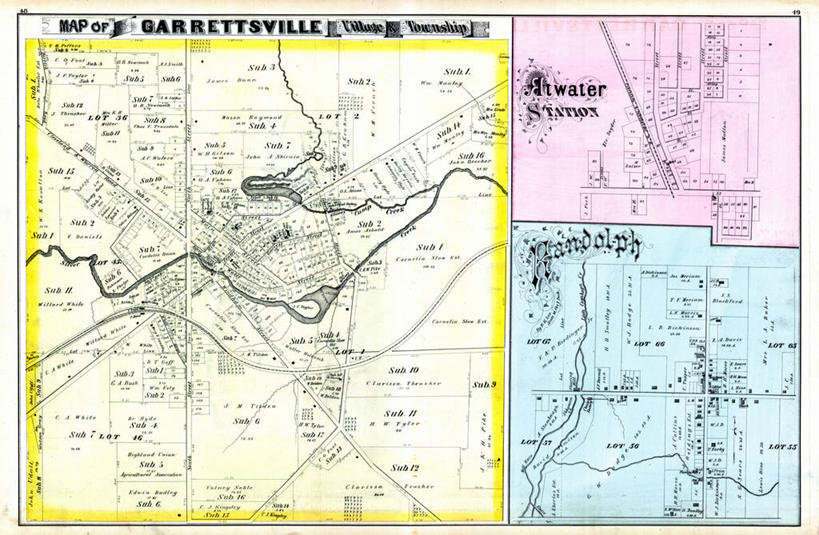 无人,横图,地图,城镇,历史,古董,俄亥俄州,彩图,地图学,伦多夫