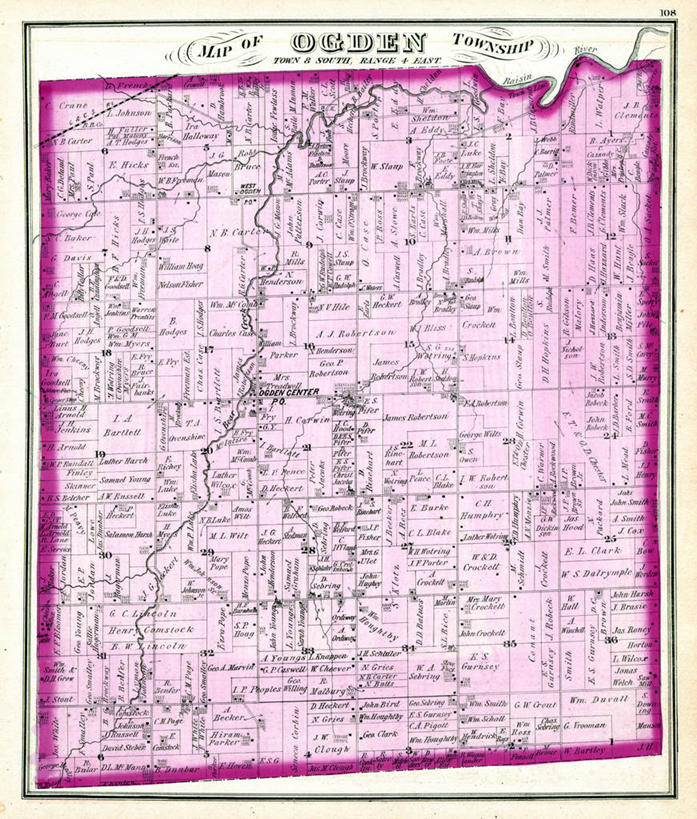 无人,竖图,地图,美国,历史,古董,北美,北美洲,美洲,北亚美利加洲,亚美利加洲,密歇根,密歇根州,貂熊州,狼獾之州,狼獾州,奥格登,彩图,美利坚合众国,地图学