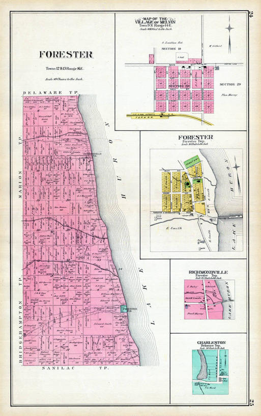 无人,竖图,地图,美国,城镇,历史,古董,北美,北美洲,美洲,北亚美利加洲,亚美利加洲,密歇根,密歇根州,貂熊州,狼獾之州,狼獾州,彩图,美利坚合众国,林务官,地图学