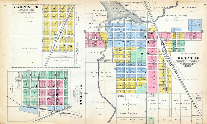 无人,横图,地图,城镇,历史,古董,木工,彩图,地图学,爱荷华