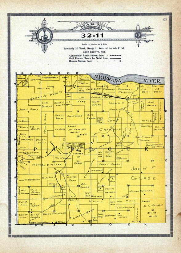 无人,竖图,牧场,地图,历史,古董,内布拉斯加,彩图,地图学