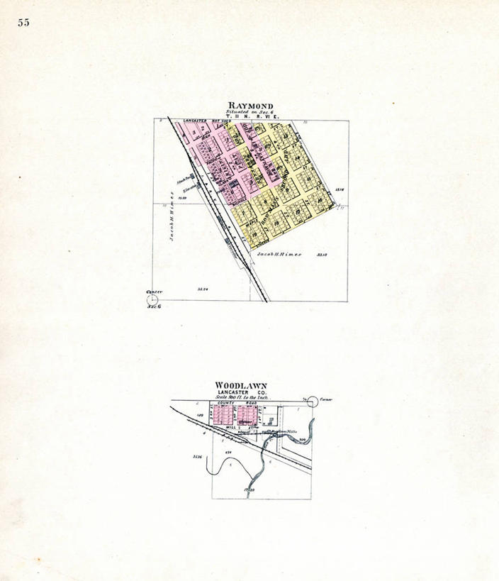 无人,竖图,地图,城镇,历史,古董,内布拉斯加,彩图,雷蒙德,地图学