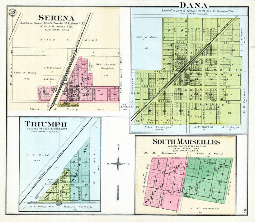 无人,横图,成功,地图,城镇,历史,古董,伊利诺斯州,彩图,地图学