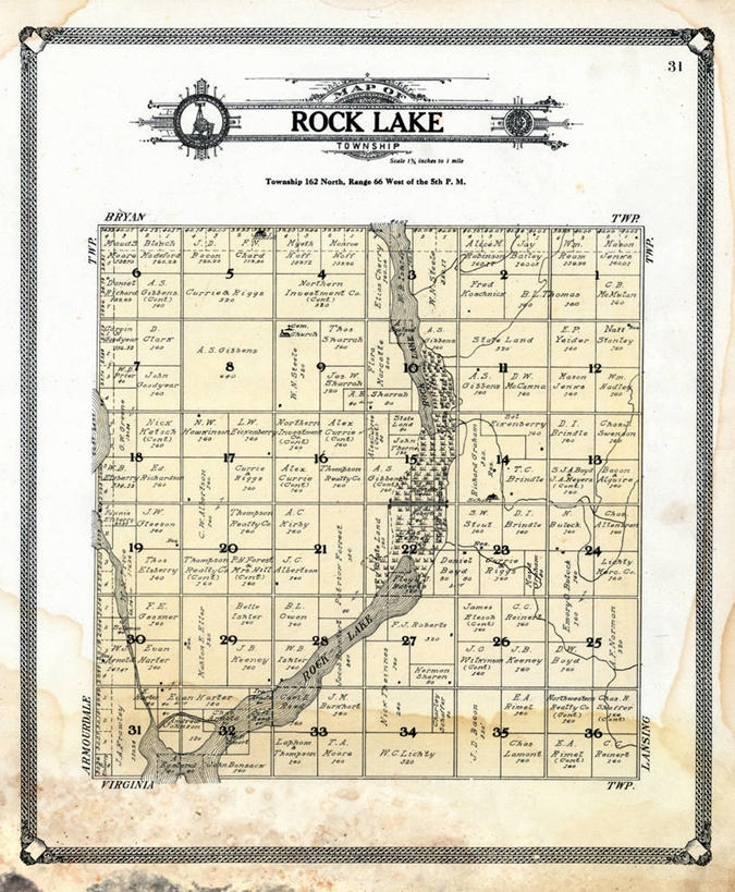 无人,竖图,地图,历史,古董,北达科他州,彩图,地图学